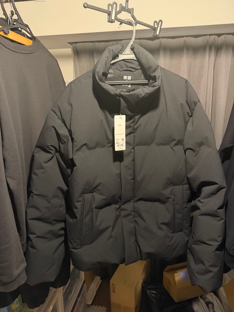 ユニクロ UNIQLO シームレスダウンジャケット ブラック 黒 XXL