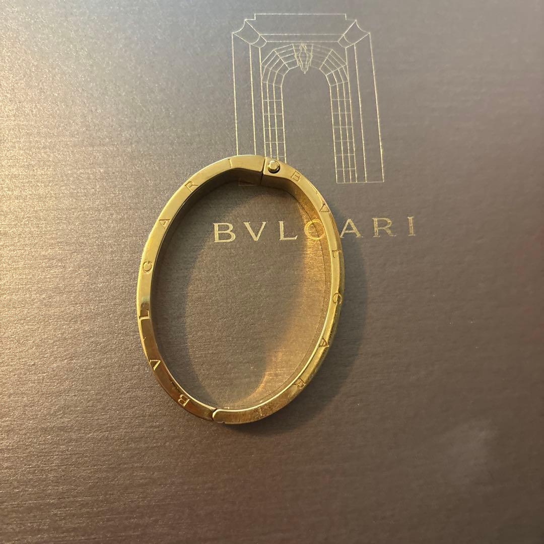 ブルガリ　ブルーレザー　バングル