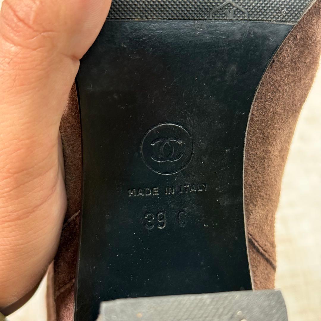 CHANEL シャネル スウェード　ロングブーツ ココマーク 39C