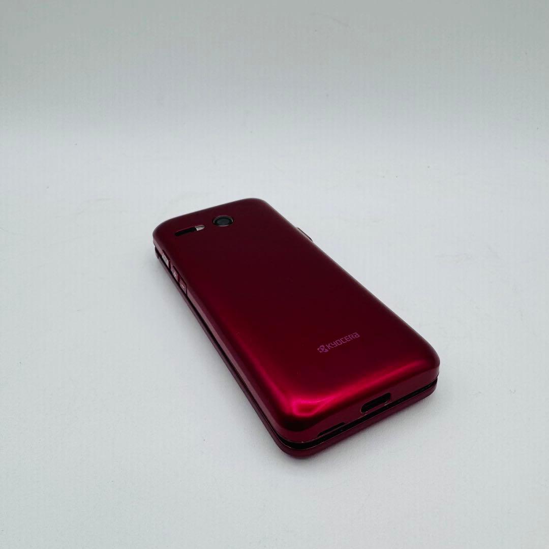 au KYF43 折りたたみ式携帯電話 ワインレッド