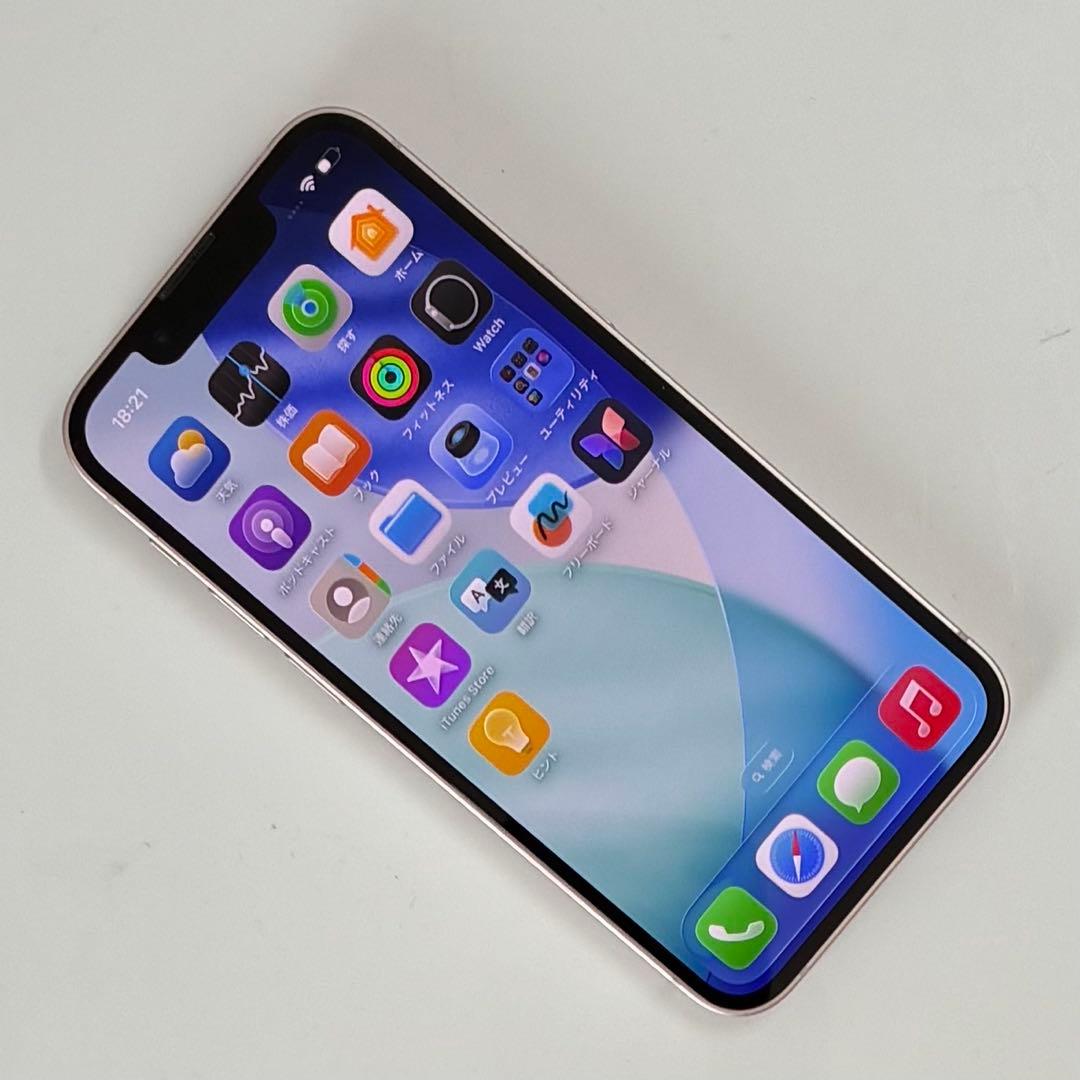 M19【電池新品　100％表示】 iPhone 13mini　128GB　ピンク