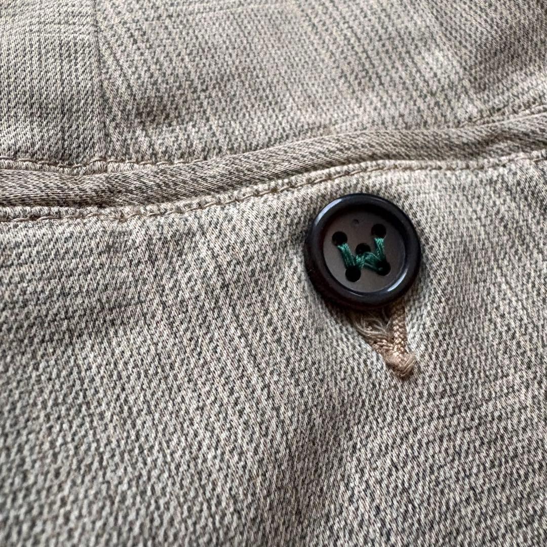 新品未使用/3.5万円/BERWICH/フェードベージュグレンチェックパンツ