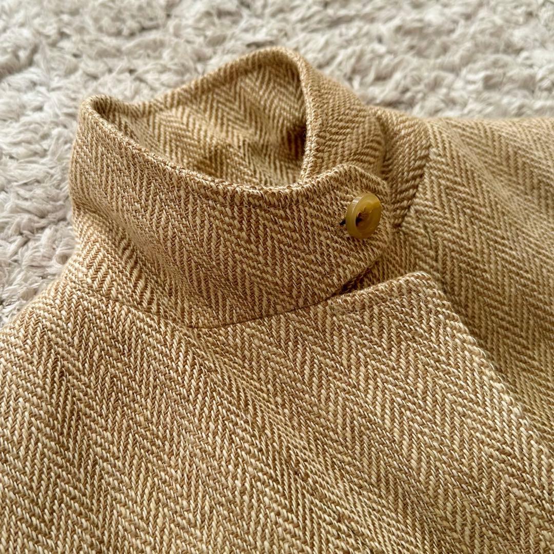 ラルフローレン【リネン100%ヘリンボーン／チンストラップ】テーラードジャケット