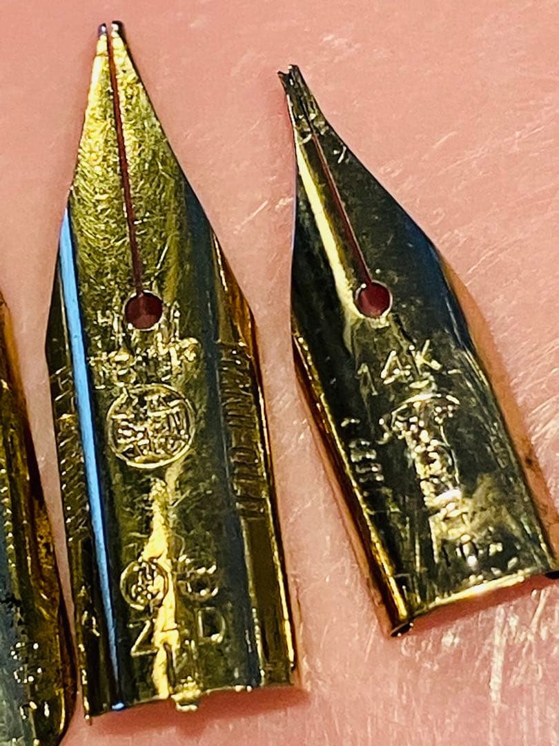 万年筆　14K 3個 18K 1個　金のペン先4個セット　約1.5グラム