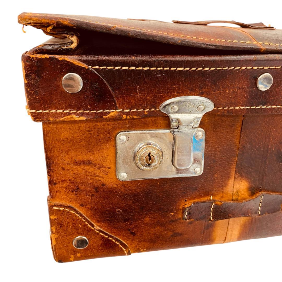 特大　レザー　本革トランクケース　トランクバッグ　ビンテージ　75cm×45cm