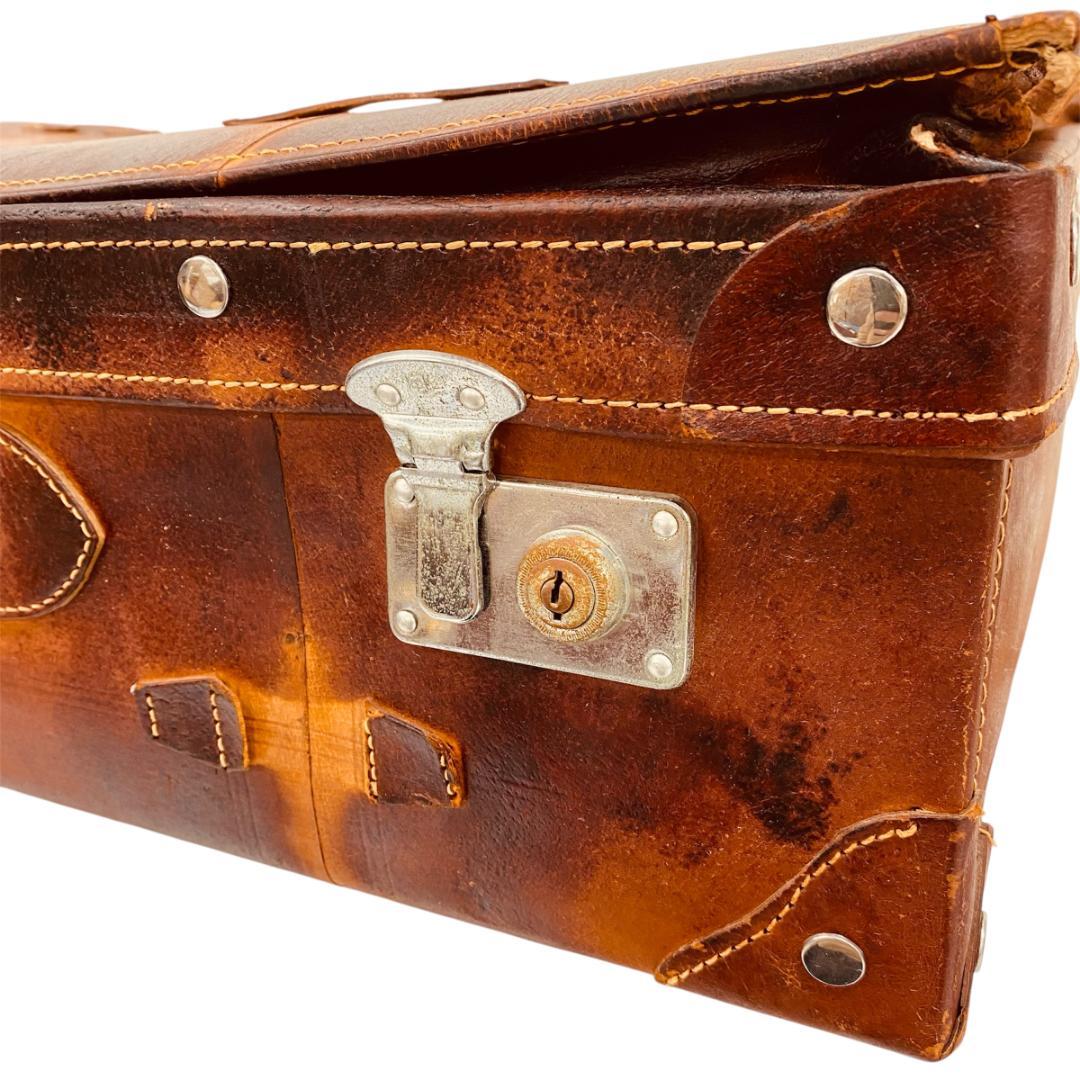 特大　レザー　本革トランクケース　トランクバッグ　ビンテージ　75cm×45cm