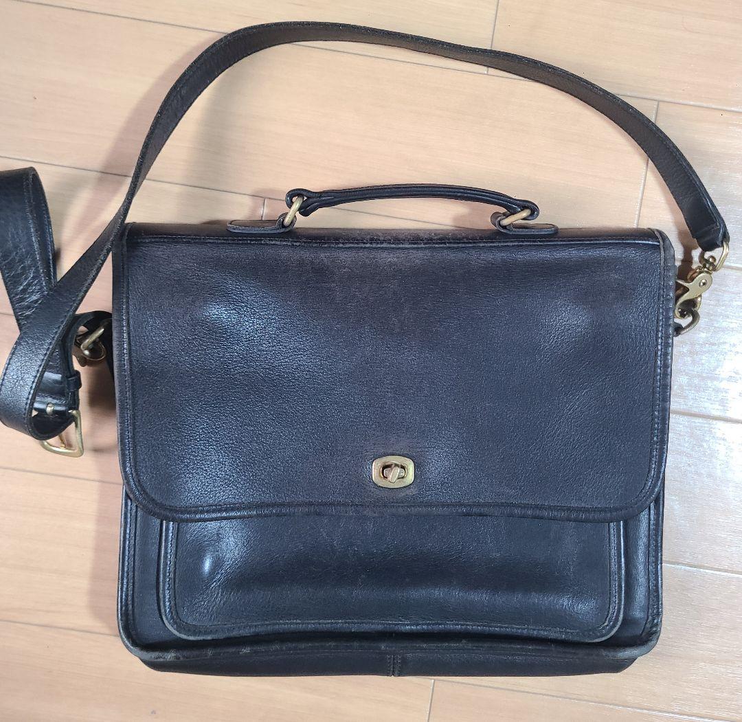 COACHコーチヴィンテージレザーバック黒5181