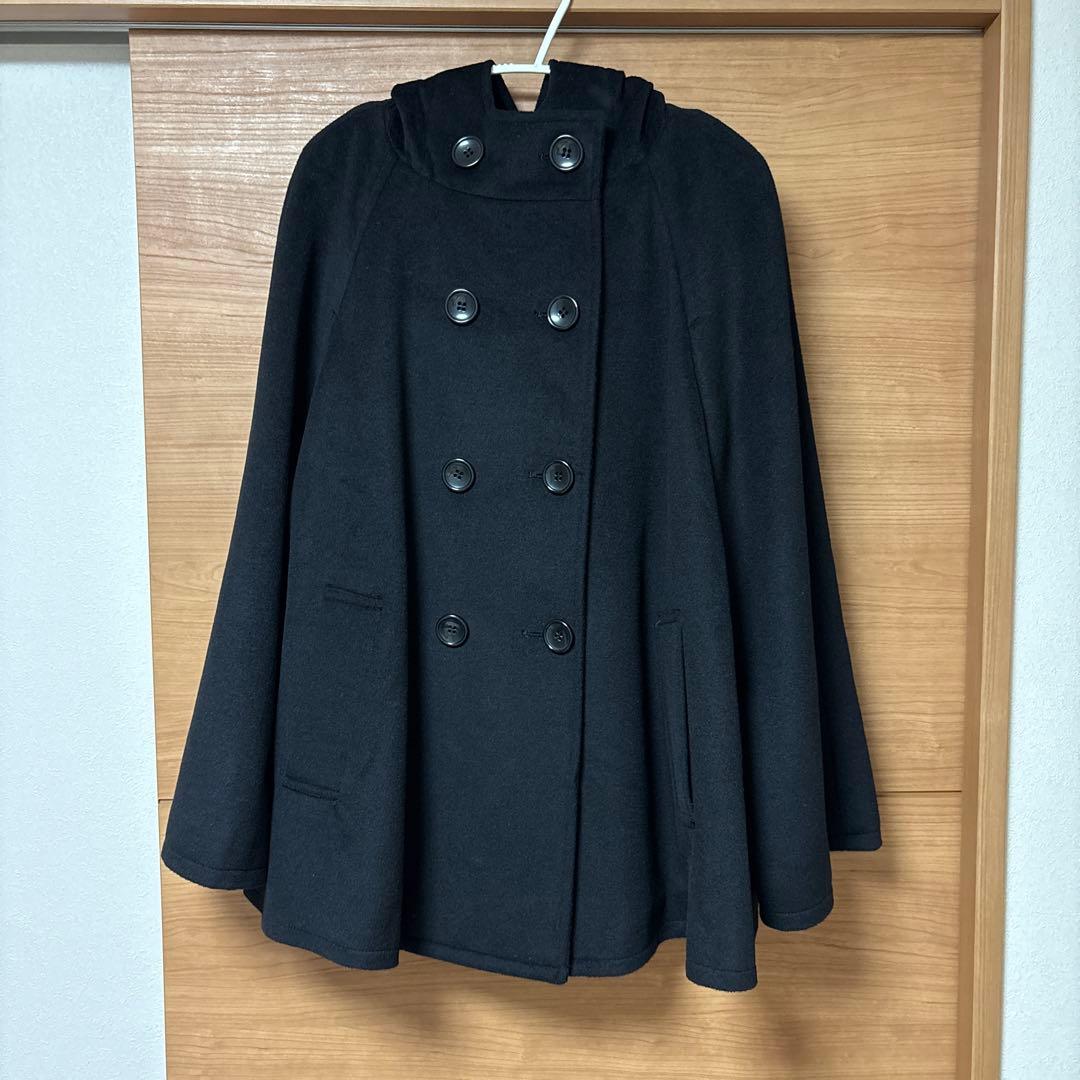 【本日限定値下げ】UNTITLED アンタイトル　フード付き黒ダッフルコート