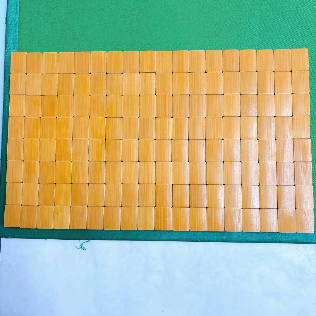 ミズノ　丸一　麻雀牌　背竹牌　年代物　骨董品 茶色ハードケース