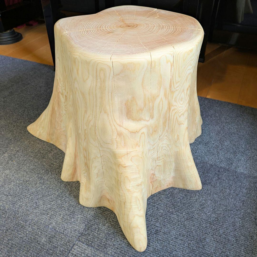 檜　切り株　丸太　椅子　スツール　 テーブル　高さ約31.5㎝