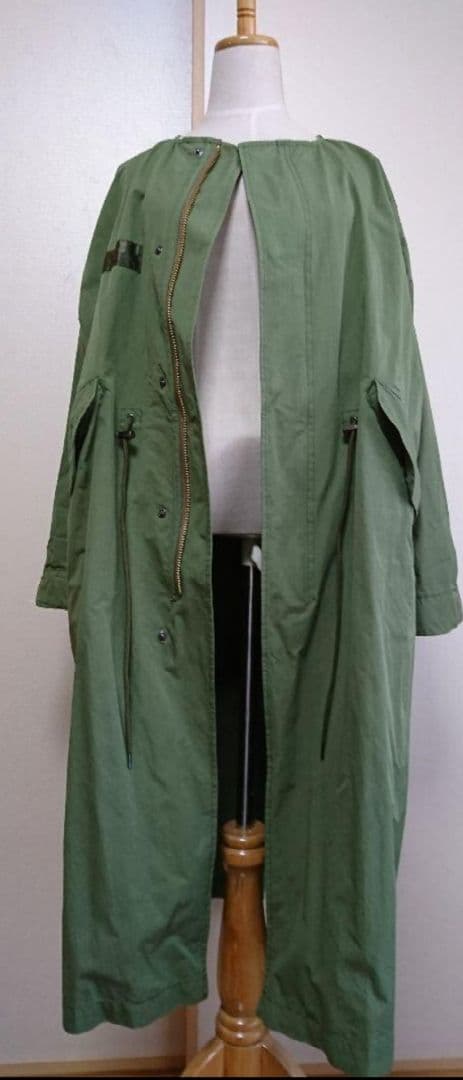 【美品・未使用】ジャーナルスタンダードレリュームノーカラーモッズコート〈カーキ〉