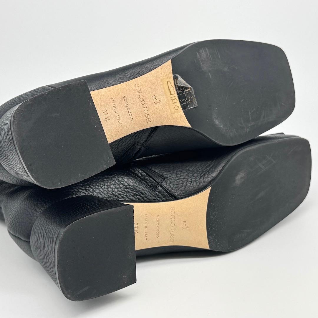 Sergio Rossi SR1 ショートブーツ ブーティ 黒 37.5