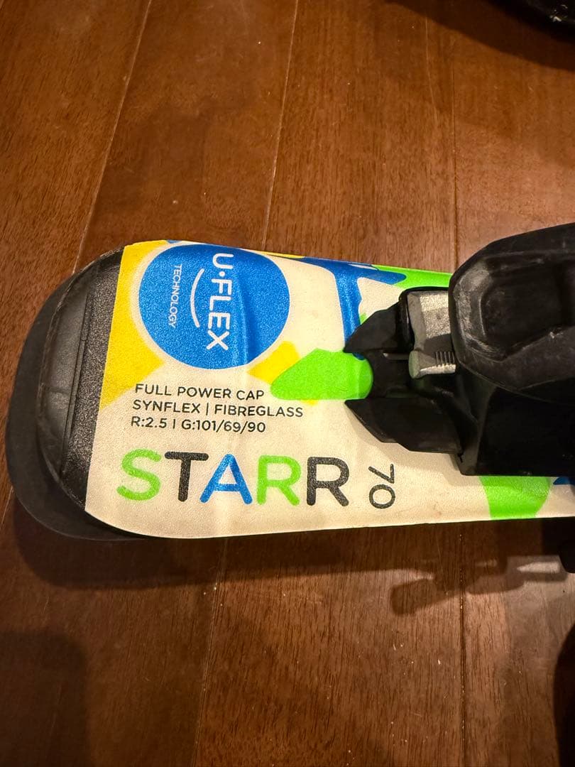 子供用スキーセット　板UFLEX STAR70とブーツ カザマSPAX 3J