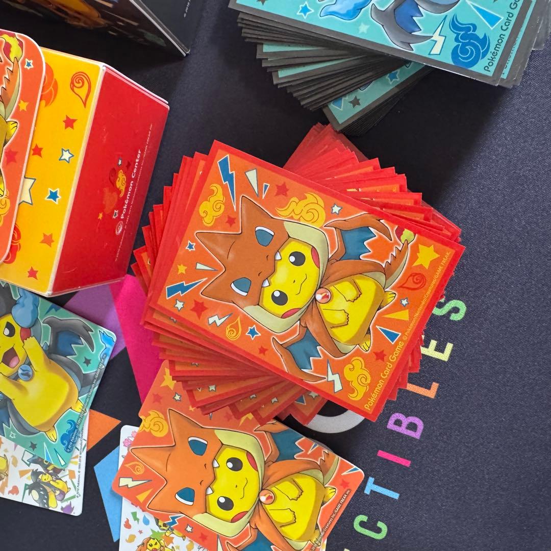 メガリザードンX Y ポンチョを着たピカチュウ　スリーブ　デッキケース　引退