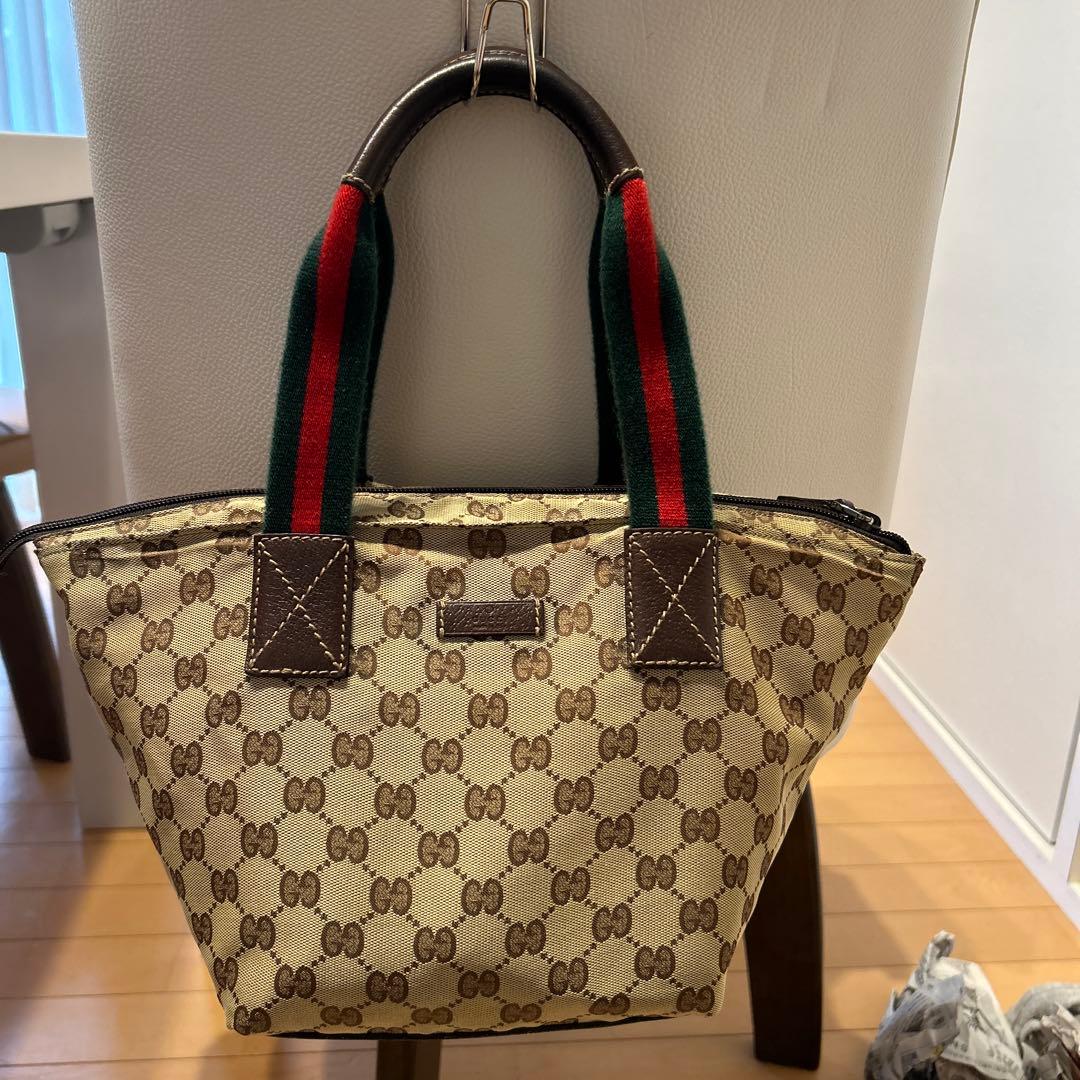 GUCCI　シェリーライン　GG柄　ハンドバッグ　トートバッグ