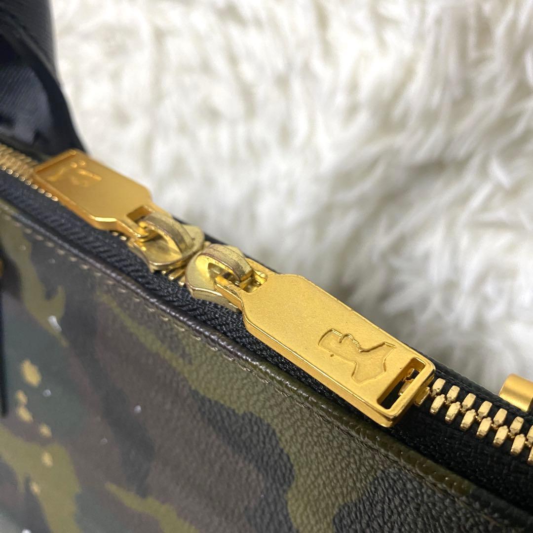 美品✨ GENTIL BANDITボストンバック　迷彩　イニシャルペイント