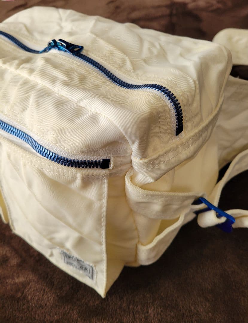 レア‼️白ナイロン★PORTER 近江チヂミ ウエストバッグ