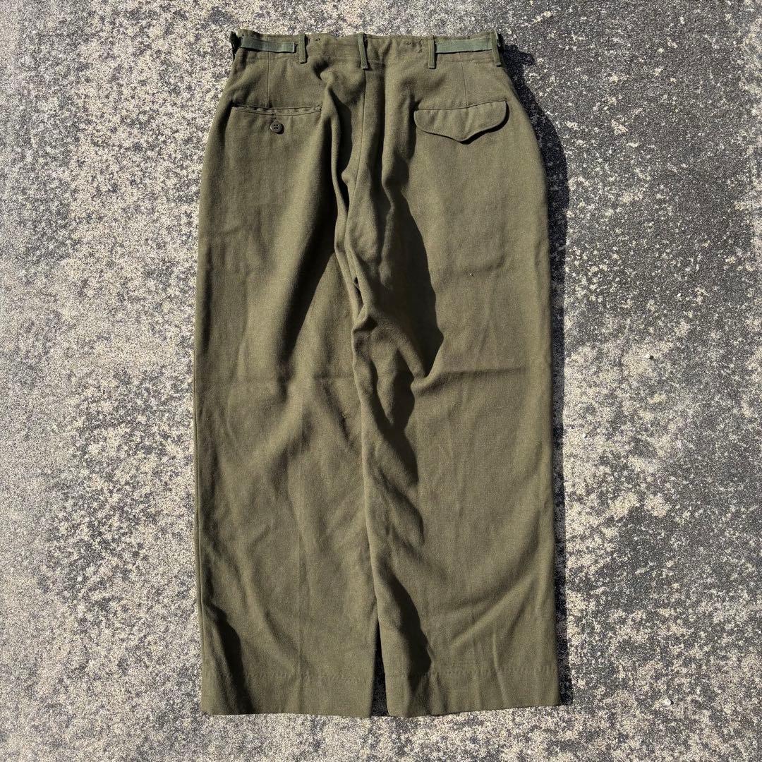 50s ウールワイドスラックス　m51 アメリカ軍　usa製　最初期　極太