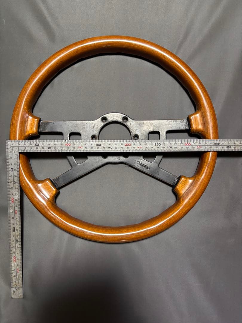 ウッドステアリング　イタリア製メーカー不明　当時物