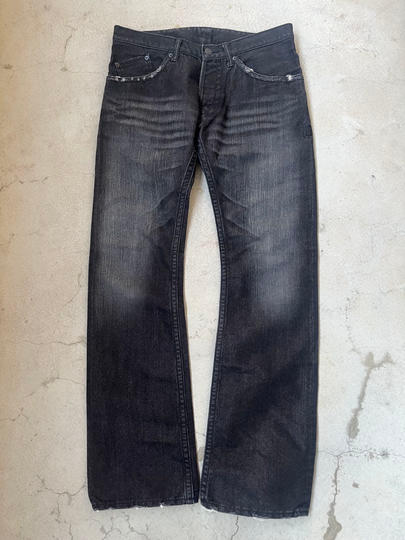 TroisO トロワゾ ブラックラメデニムパンツ