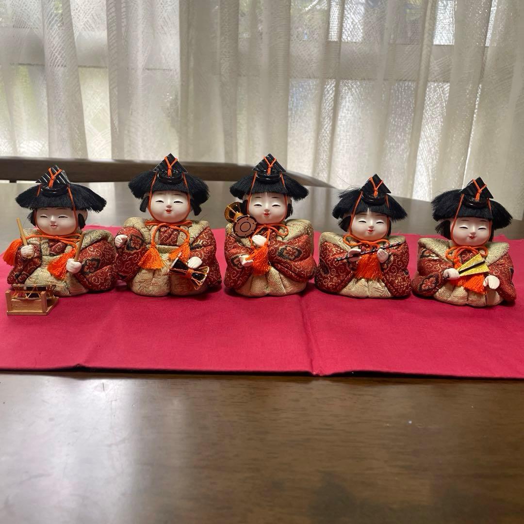 雛人形 お雛様 15人揃　木目込み人形 レトロ　お人形のみ