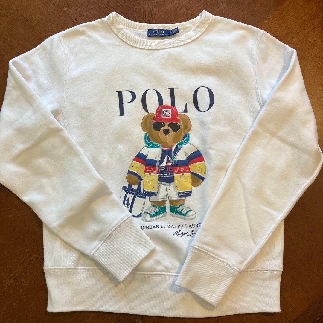 ラルフローレン ポロベア トレーナー白レディースS〜M