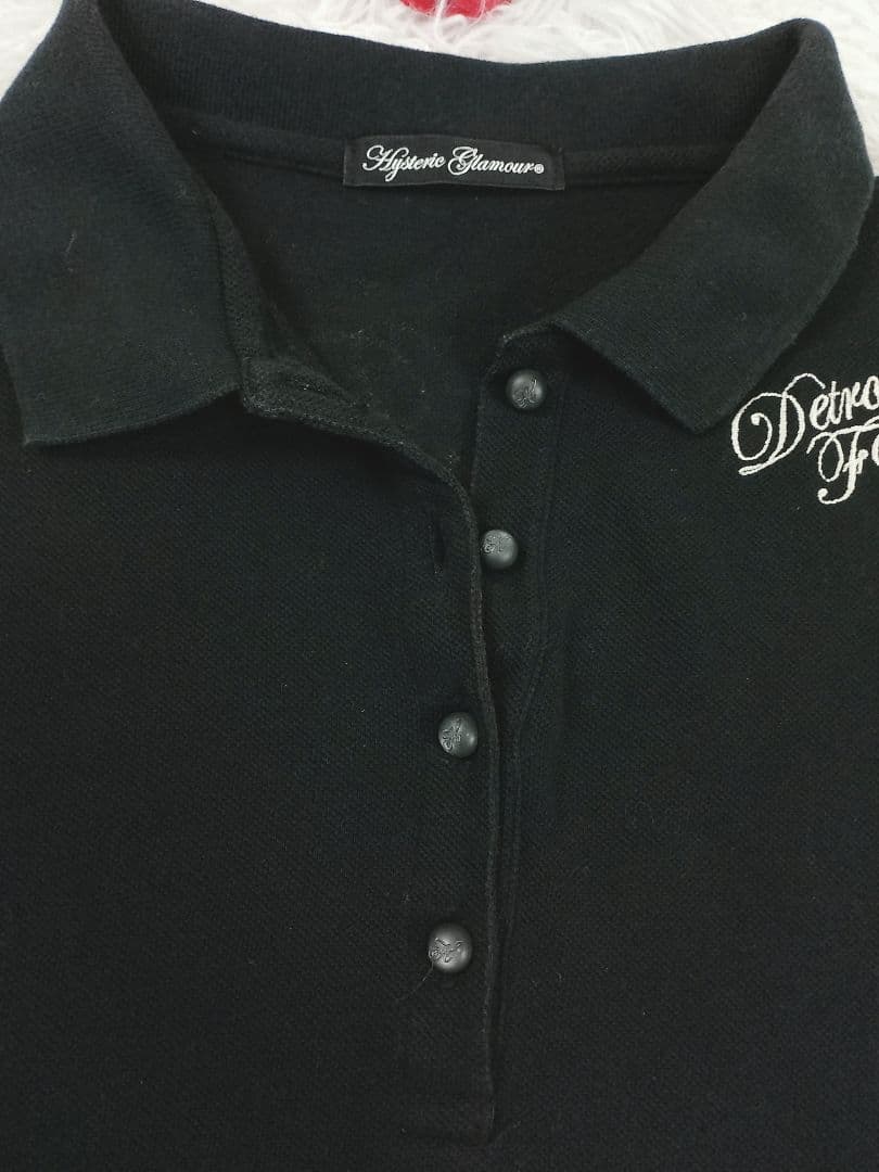 【貴重】ヒステリックグラマー デトロイトヒスガール ポロシャツ ブラック