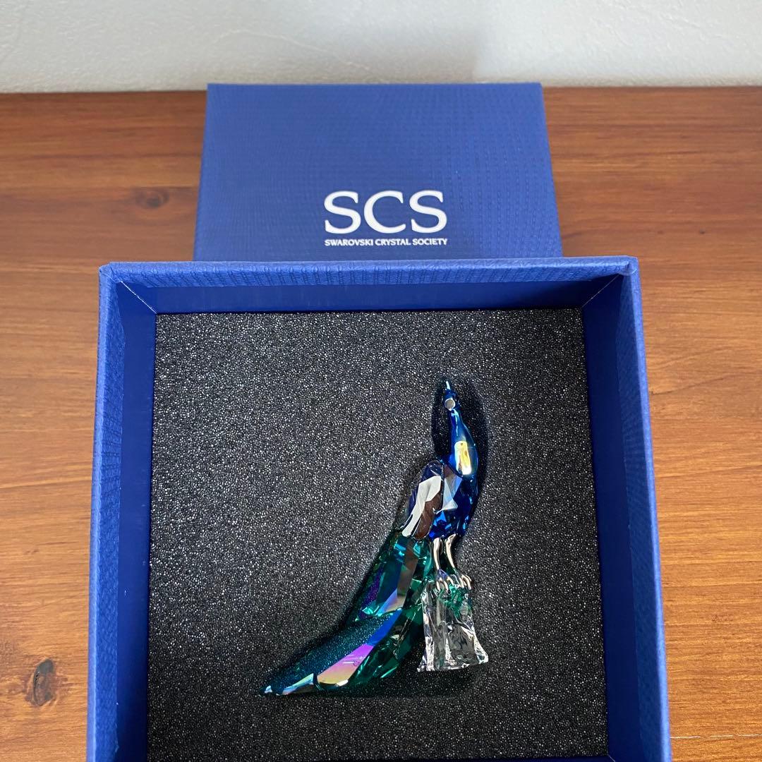 SWAROVSKI スワロフスキー クリスタル 孔雀 クジャク 置物