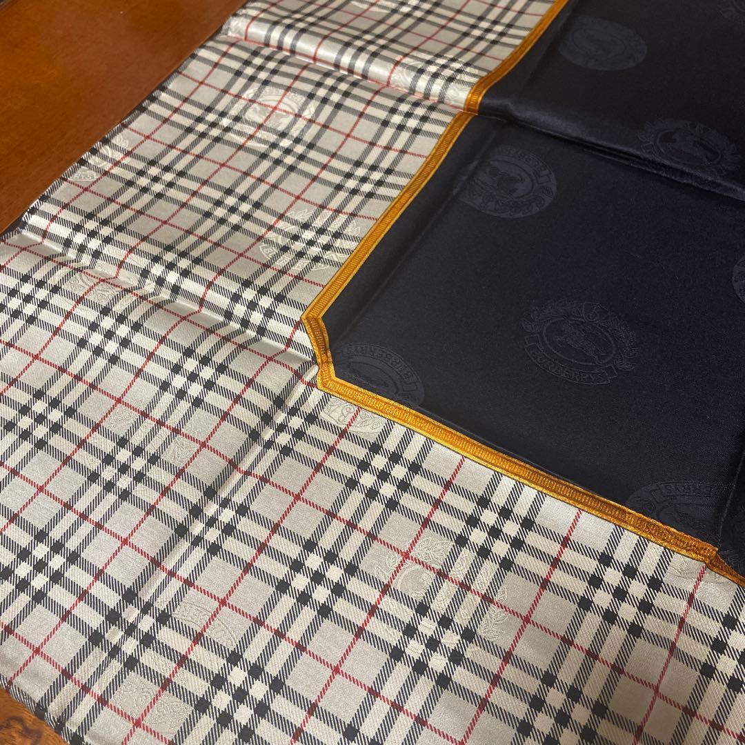 H*a様 Burberrys シルク&コットン チェック柄ハンカチーフ4枚セット