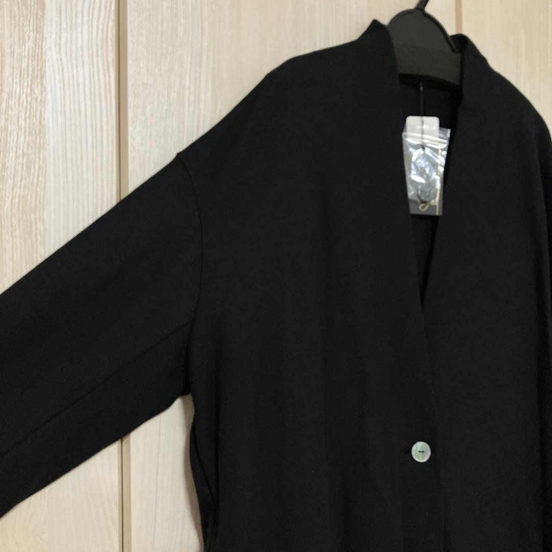 【新品】 Aga ウール スムース ガウンジャケット ノーカラー 日本製