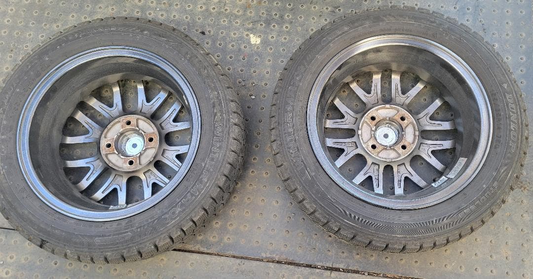 手渡し可■埼玉■社外14インチ＋バリ山スタッドレス 155/65R N BOX