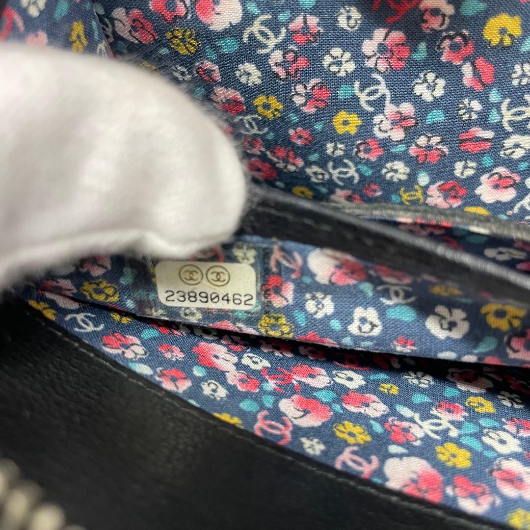 H*i様 CHANEL 長財布　ブラック　花柄　ココマーク