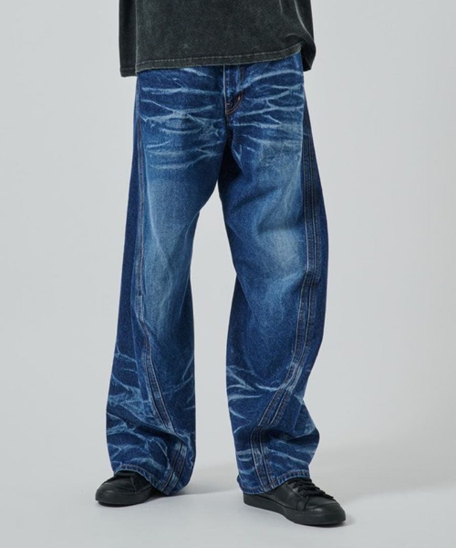 NVRFRGT STUDIOUS別注 3D ツイストワイドデニム size2