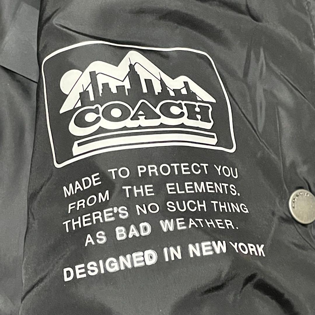 未使用品　コーチ　COACH （S） ダウンベスト　シグネチャー柄　黒