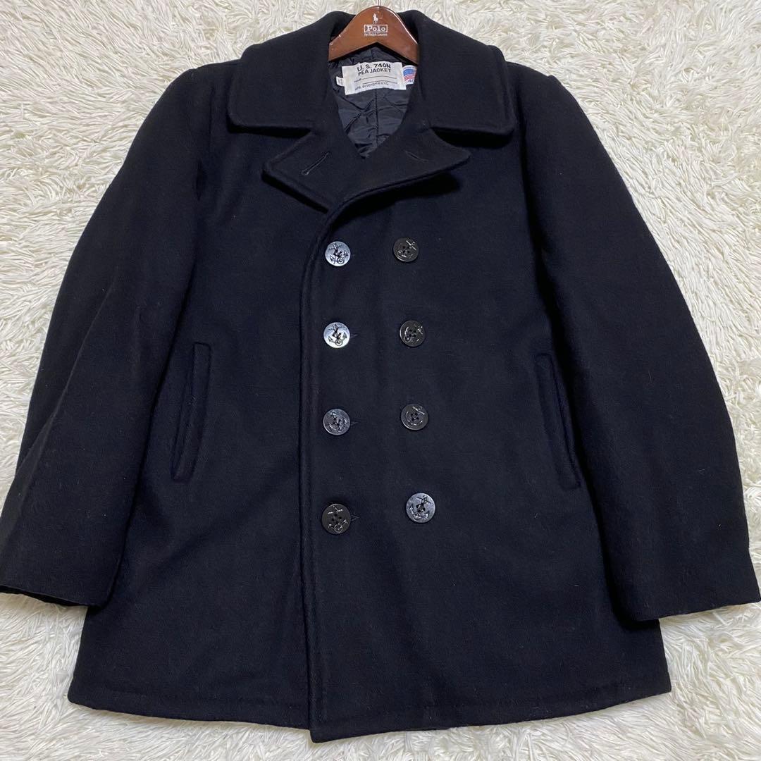 【極美品✨】Schott ピーコート USA製 U.S.740N 黒 40