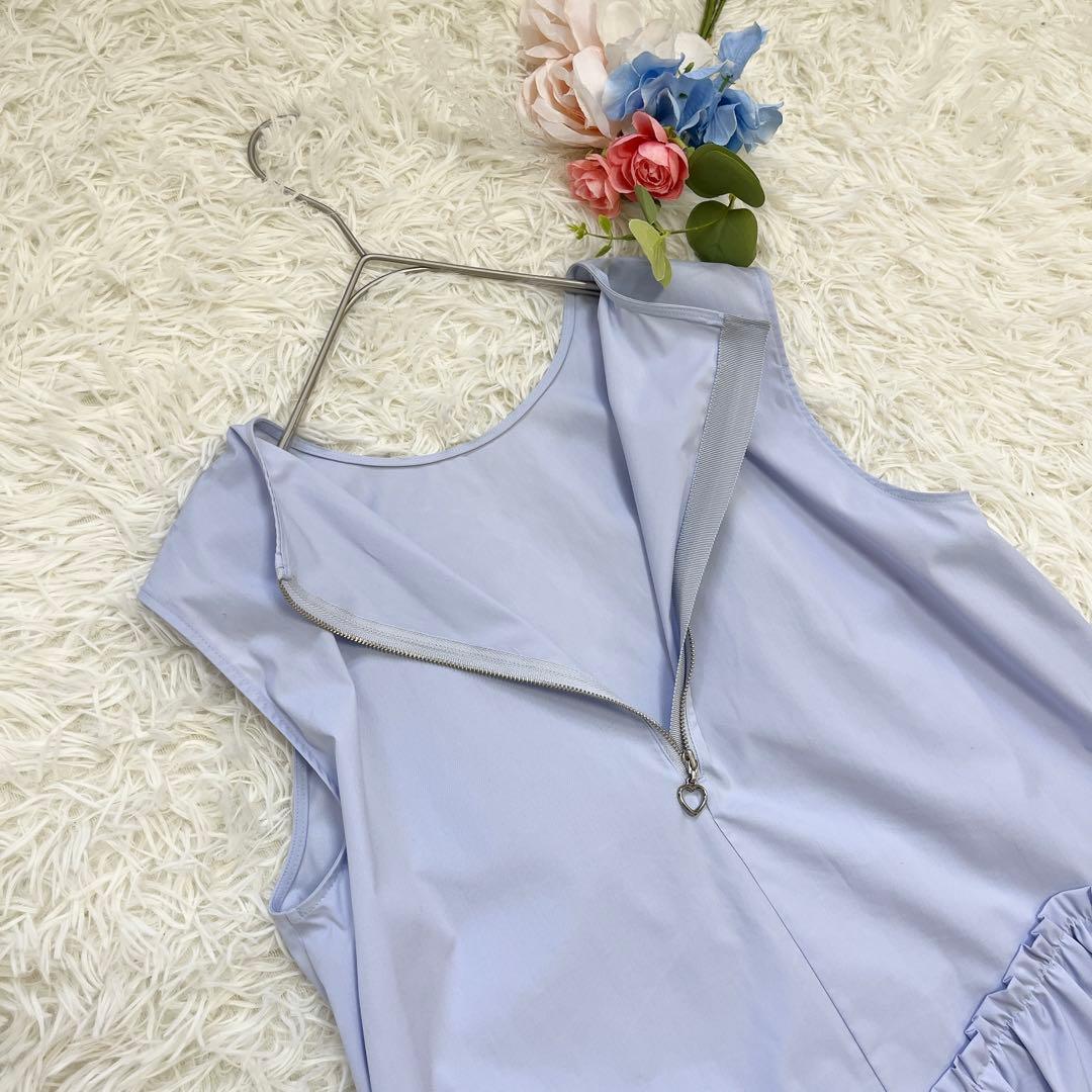 美品♡liten リテン レイヤードフリルブラウス ヒヤシンス