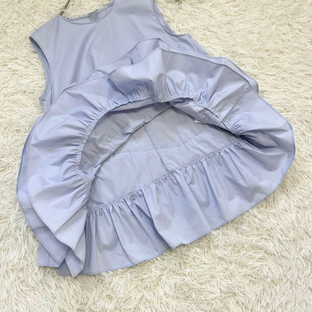 美品♡liten リテン レイヤードフリルブラウス ヒヤシンス