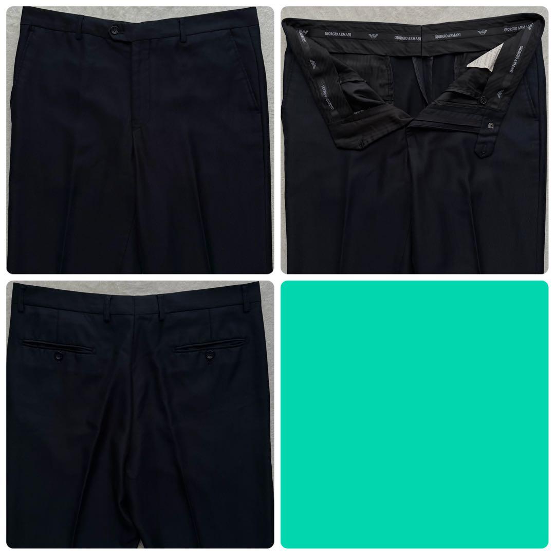 未使用級 ジョルジオアルマーニ スーツ セットアップ ネイビー シャドーロゴ