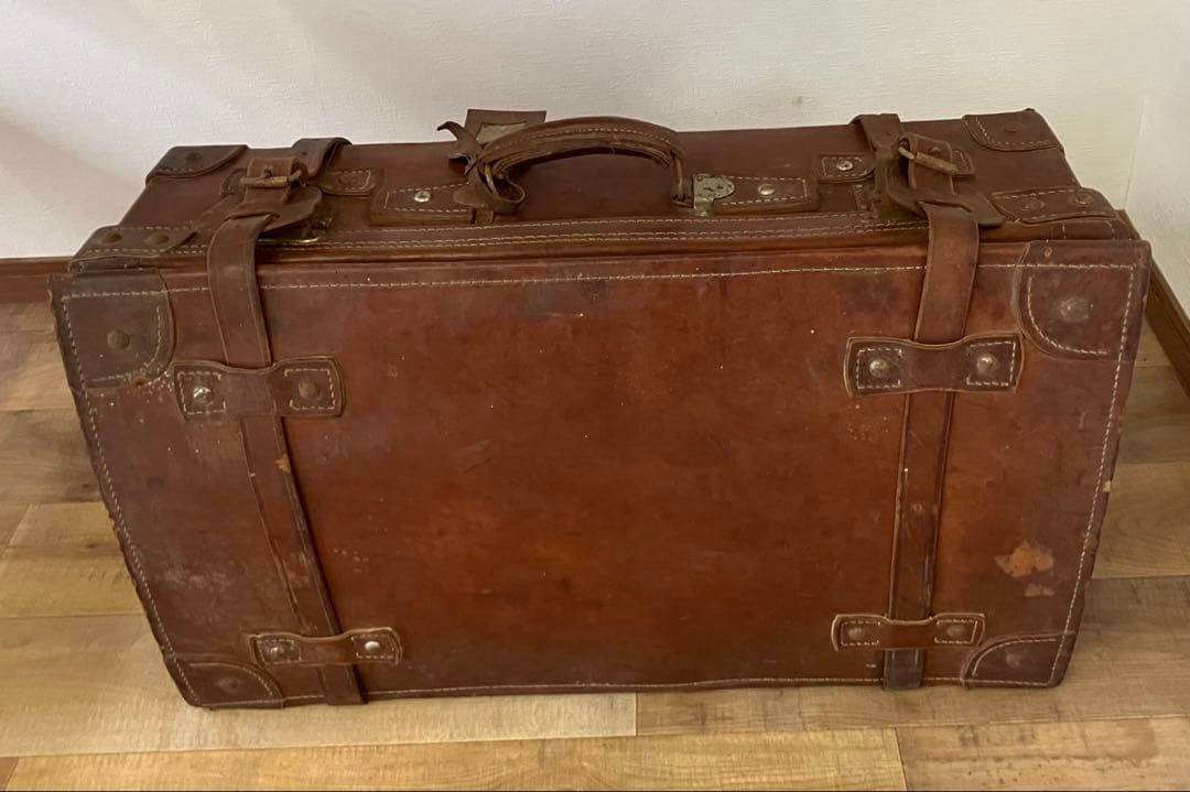【昭和レトロ アンティーク】革製トランクバッグ ヴィンテージ