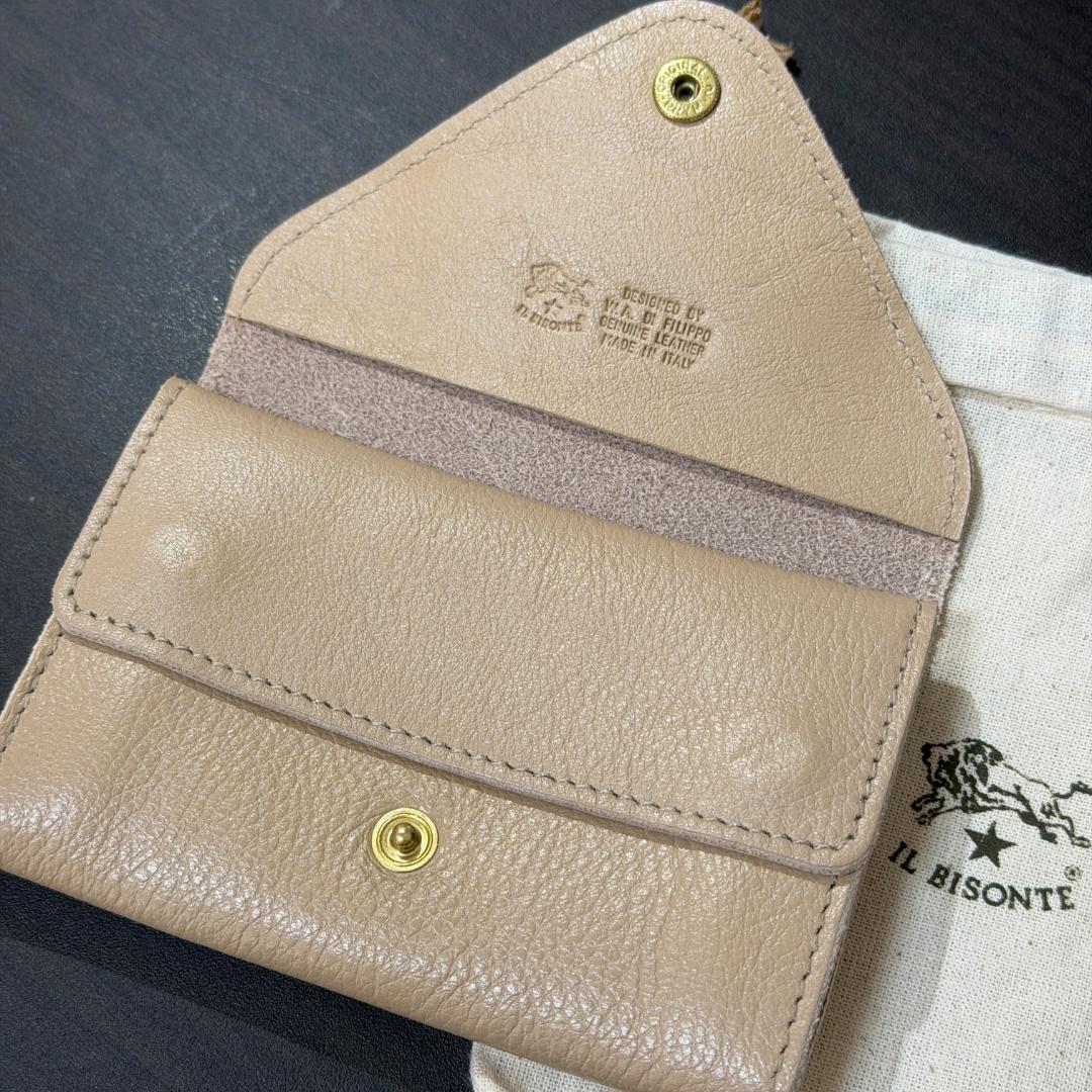 【新品未使用】イルビゾンテ 名刺入れ カードケース カフェラテ