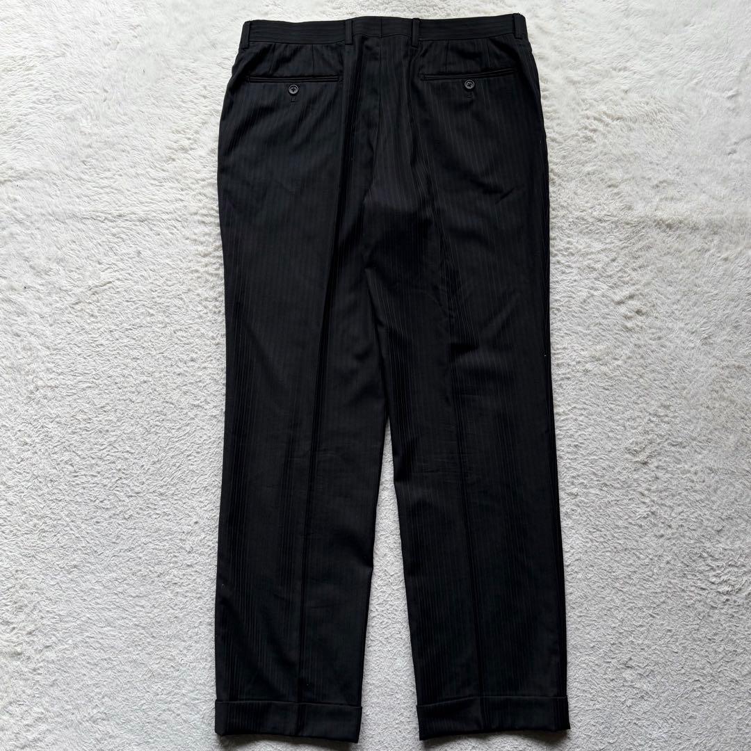 【XLサイズ】ポールスミスコレクション×ロロピアーナ スーツ 裏地総柄 ブラック