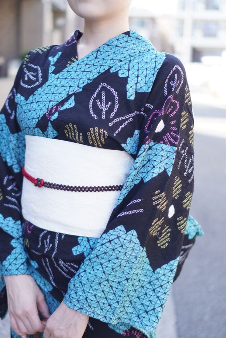 ❁888❁⭐︎浴衣　有松鳴海絞り　【7】単品