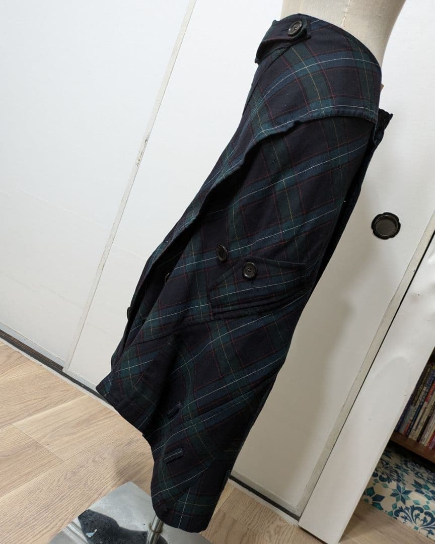 ジュンヤ コム・デ・ギャルソン／グリーンチェックペンギンパンツ