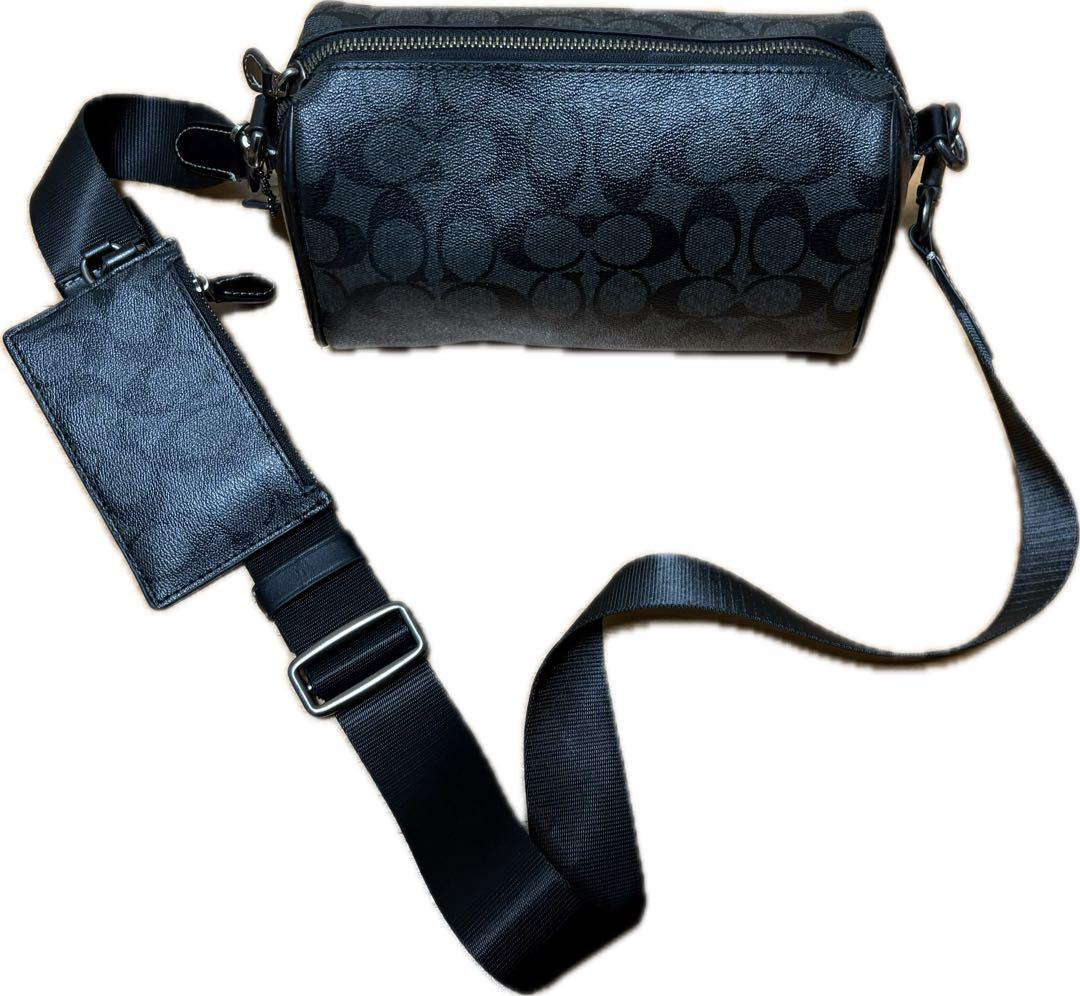 希少☆COACH ショルダーバッグ アクセル クロスボディ シグネチャー 黒