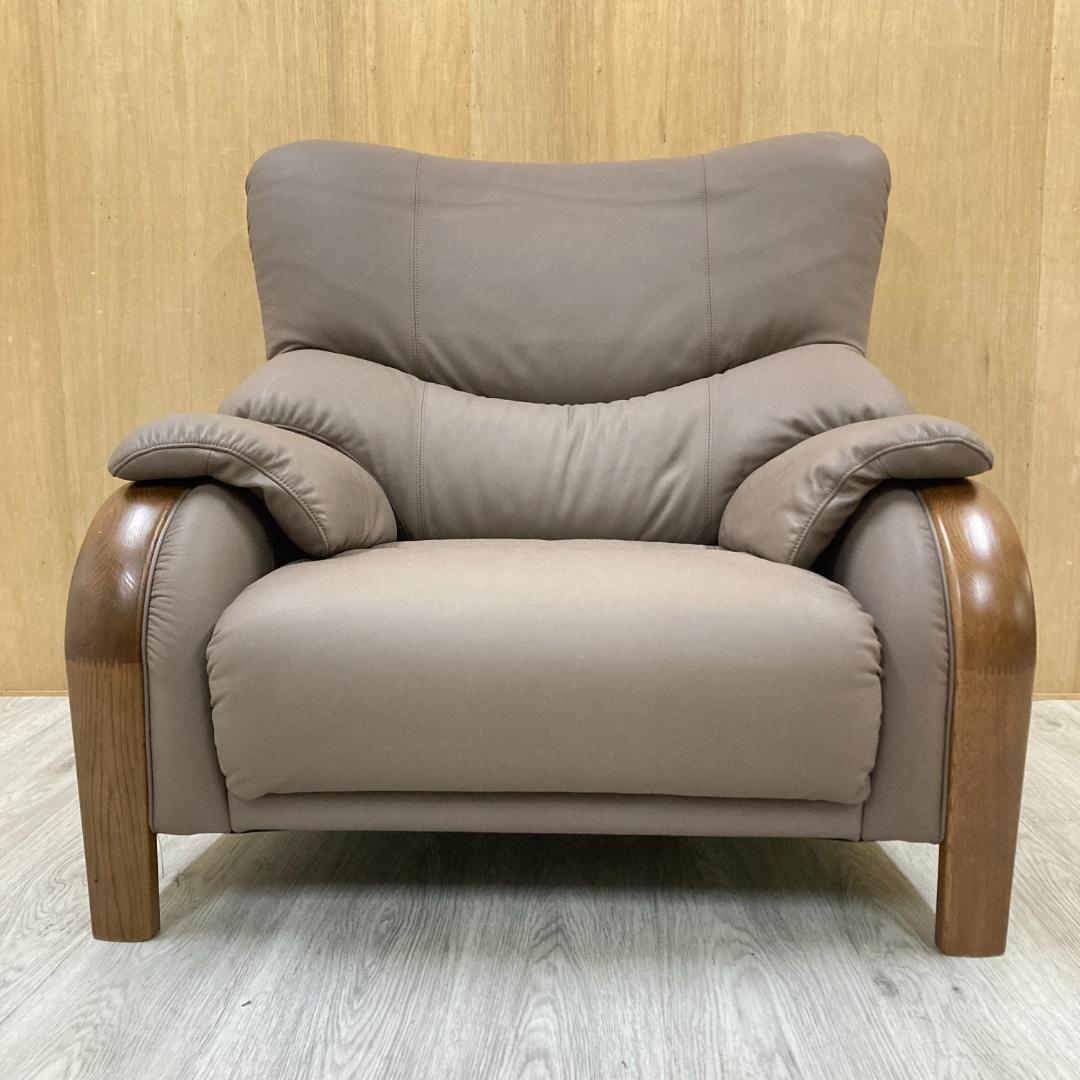 【マルニ】本革　1人掛けソファ　1Ｐソファ 　シングルソファ