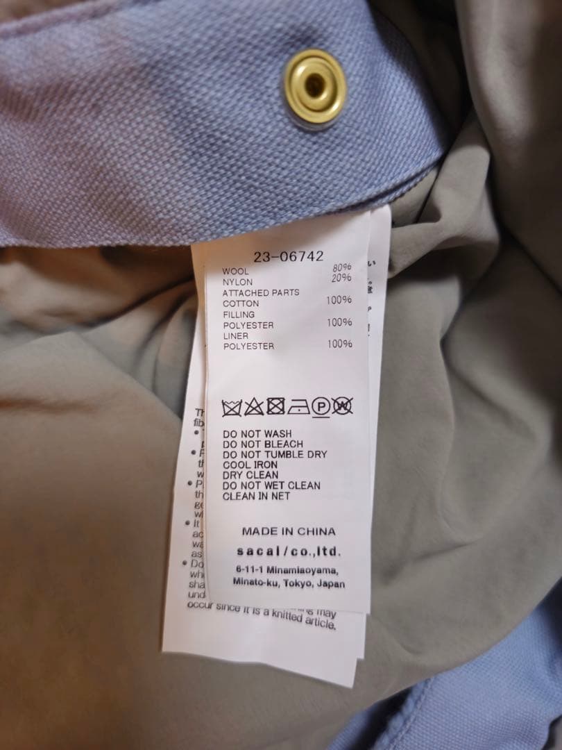 本物新品sacai×Carhartt ニットジャケット