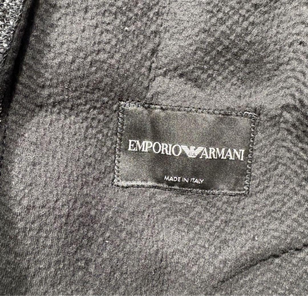 エンポリオアルマーニ ヘリンボーン ストレッチ テーラードジャケット 現行黒タグ