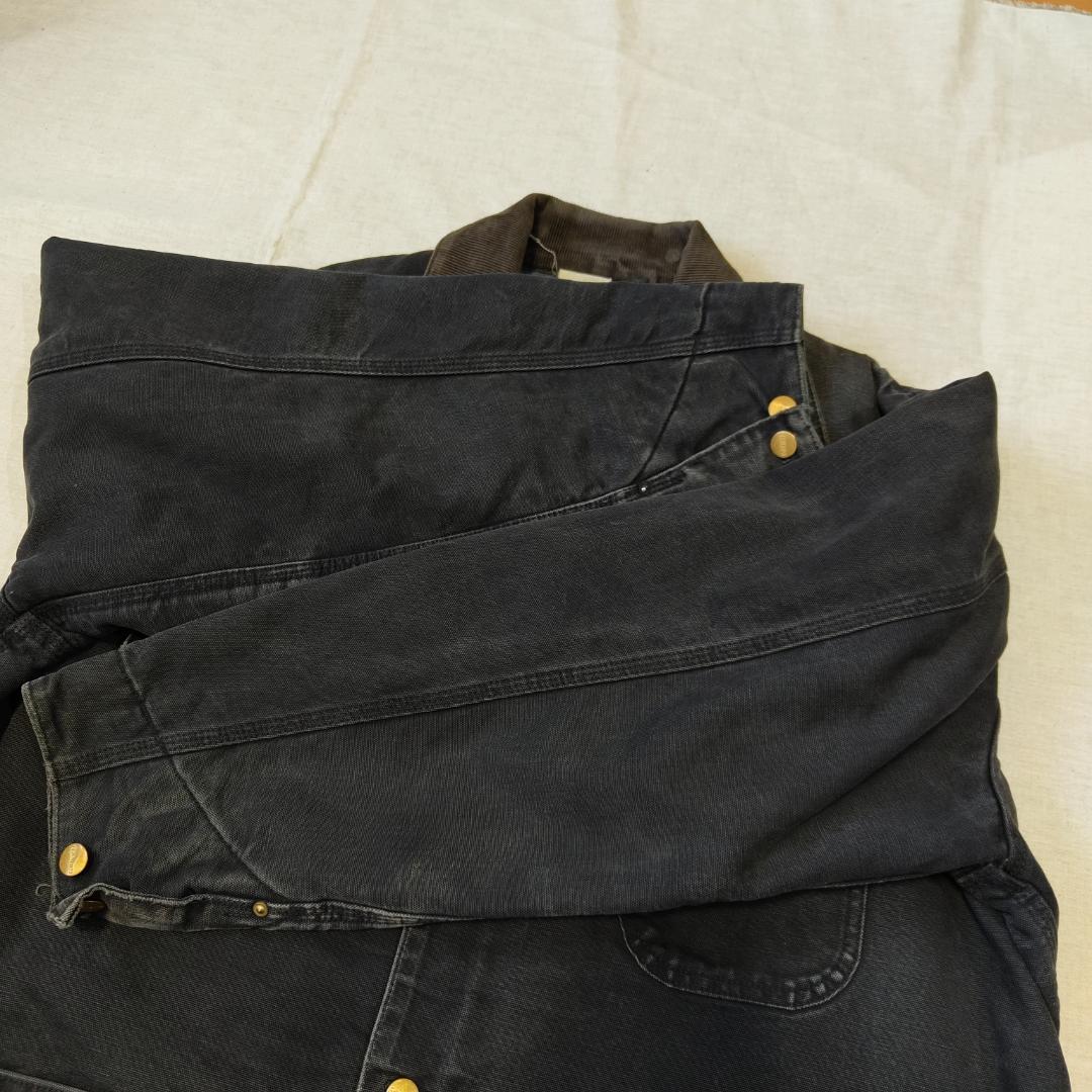 90s USA製 カーハート チョアコート フェード ブラック 黒 CB105