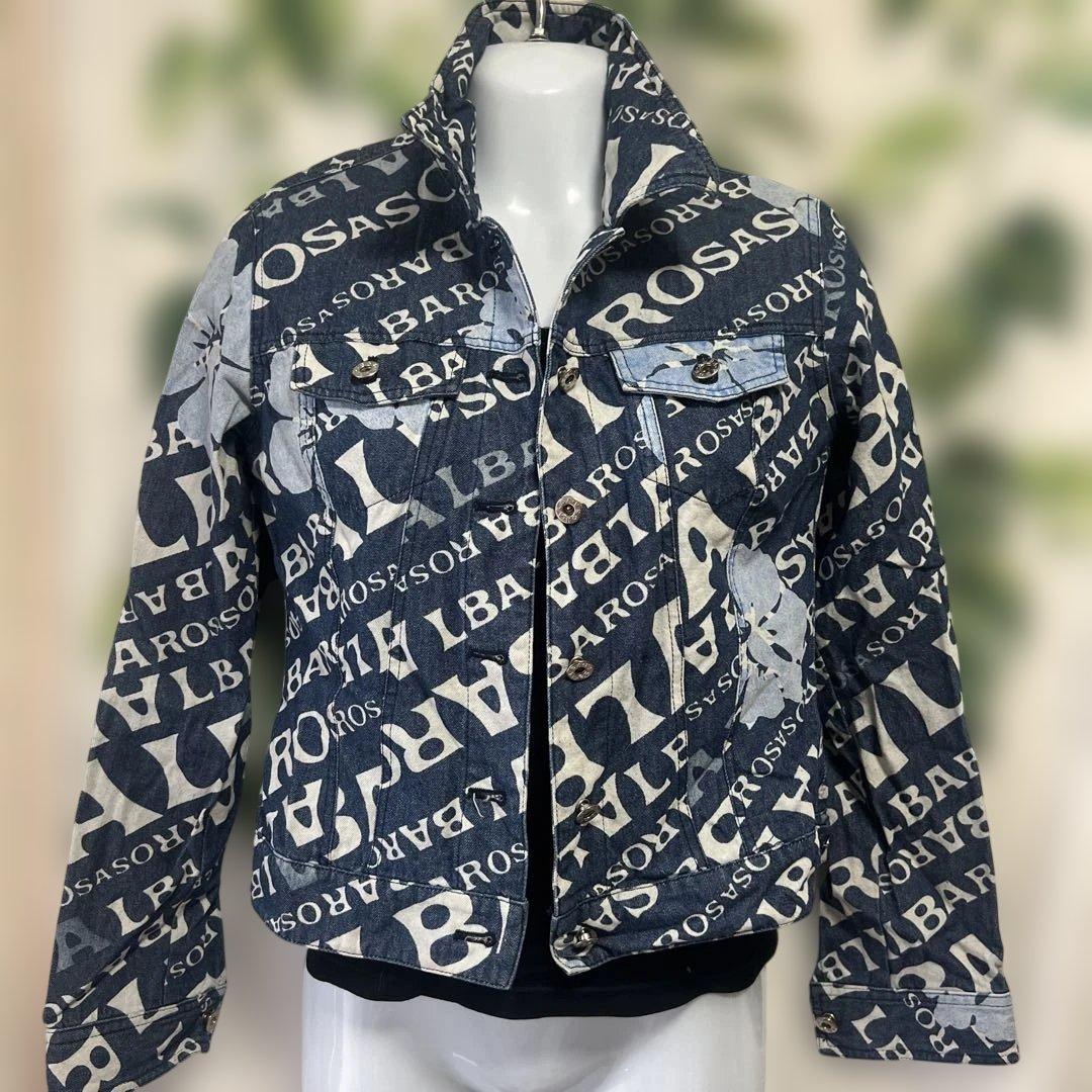 アルバローザ　ロゴプリント デニムジャケット
