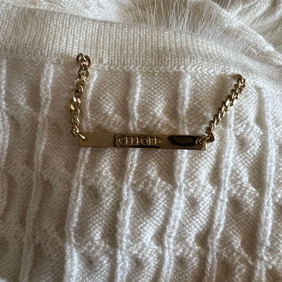 CELFORD ケーブルニットファーカーデ